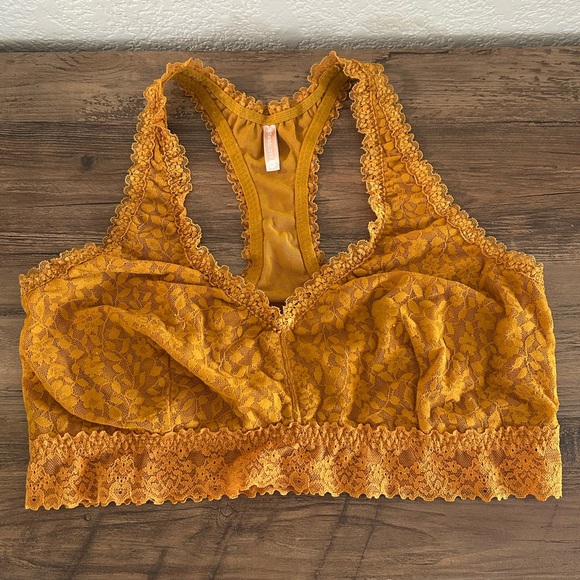 ThirdLove Gold and Orange Lace Bralette with Racerback - Picture 1 of 4